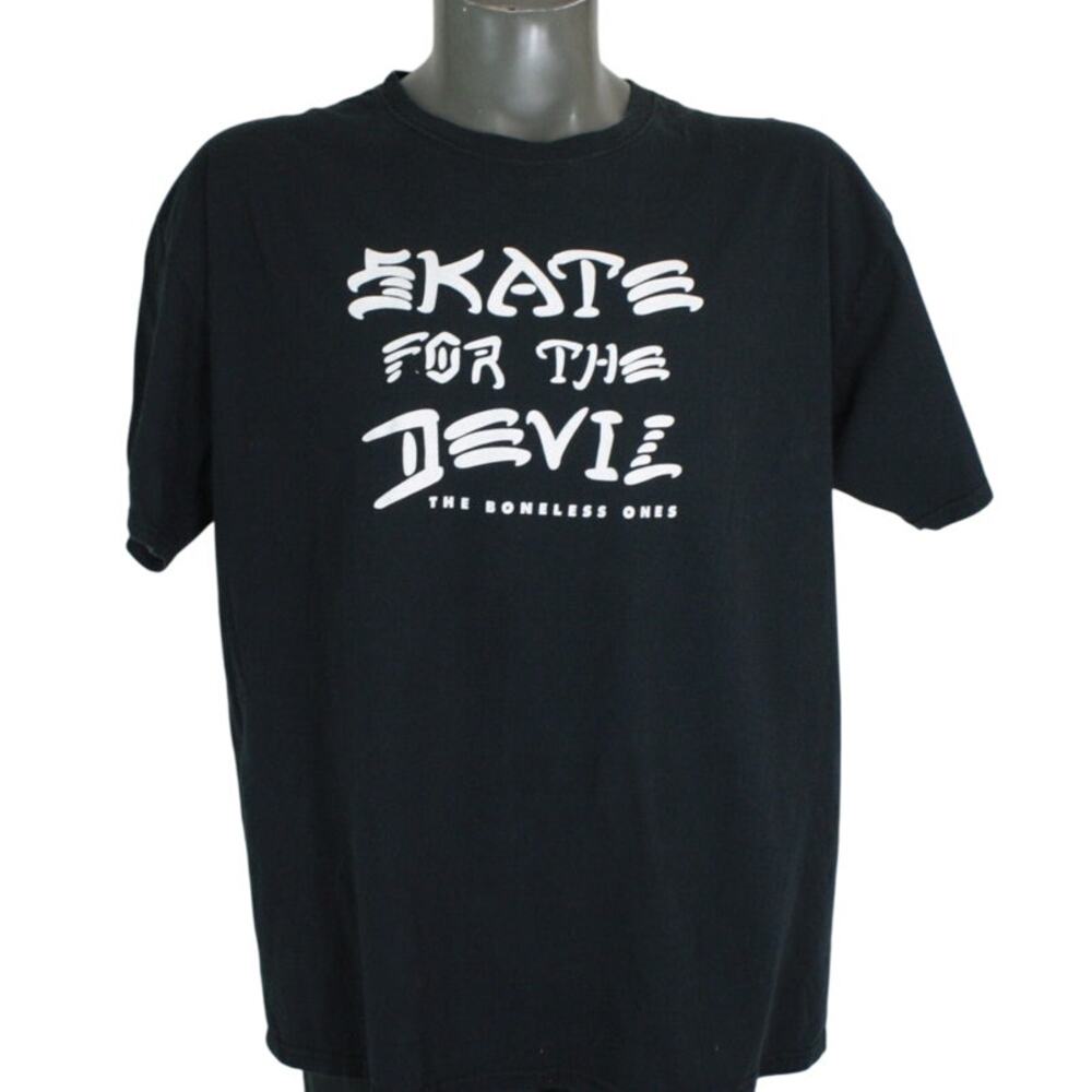 Boneless Ones Skate for the Devil T Shirt Mens XL Punk Skate Graphic